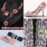 10pcs 25mm Vintage Polymer Clay Rose Flower Beads DIY Jewelry Making