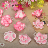 10pcs 25mm Vintage Polymer Clay Rose Flower Beads DIY Jewelry Making
