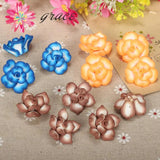 10pcs 25mm Vintage Polymer Clay Rose Flower Beads DIY Jewelry Making