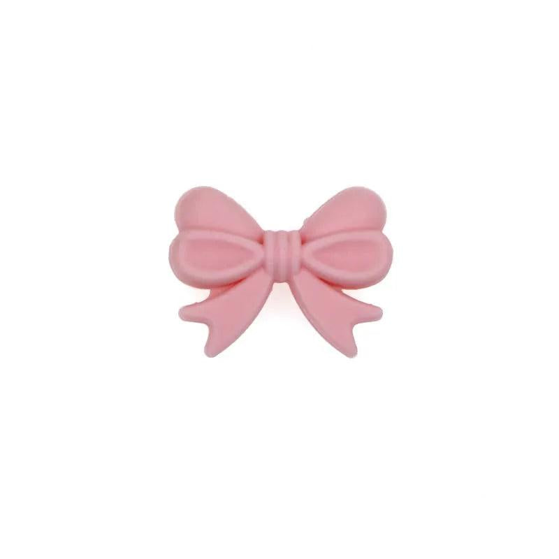 10/20Pcs Silicone Bow Beads for DIY Jewelry Making Pacifier Chain