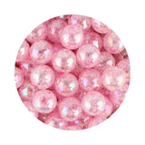 14/16MM AB Transparent Crackle Round Acrylic Beads For Jewelry Making