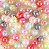 14/16MM AB Transparent Crackle Round Acrylic Beads For Jewelry Making