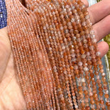 Natural African Turquoise Faceted Round Beads 2-4MM