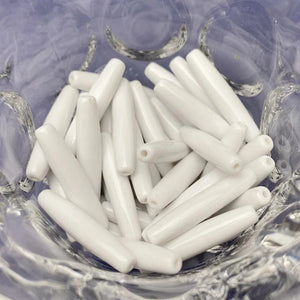 100pcs Acrylic Oval Tube Beads 25mm for Handbag Sewing DIY
