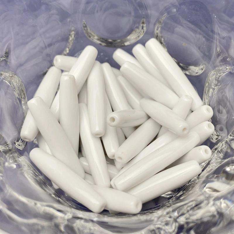 100pcs Acrylic Oval Tube Beads 25mm for Handbag Sewing DIY