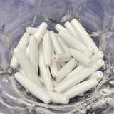 100pcs Acrylic Oval Tube Beads 25mm for Handbag Sewing DIY