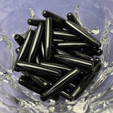 100pcs Acrylic Oval Tube Beads 25mm for Handbag Sewing DIY