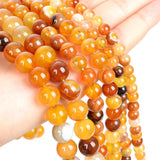 Amber Yellow Sardonyx Agate Round Stone Beads 6/8/10MM