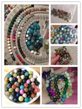 100 Pcs Natural Stone Beads Mix 6-8mm Loose Beads for Jewelry Making DIY