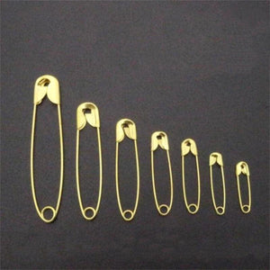 50Pcs Silver Safety Pins DIY Sewing Accessory Needles Large Small Brooch