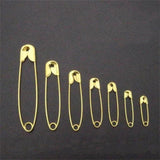 50Pcs Silver Safety Pins DIY Sewing Accessory Needles Large Small Brooch