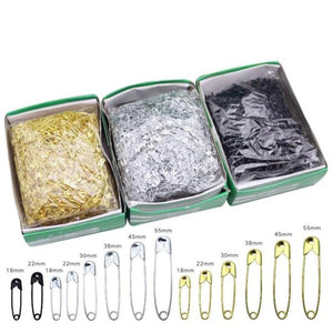 50Pcs Silver Safety Pins DIY Sewing Accessory Needles Large Small Brooch