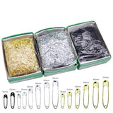 50Pcs Silver Safety Pins DIY Sewing Accessory Needles Large Small Brooch