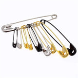 50Pcs Silver Safety Pins DIY Sewing Accessory Needles Large Small Brooch