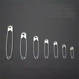50Pcs Silver Safety Pins DIY Sewing Accessory Needles Large Small Brooch