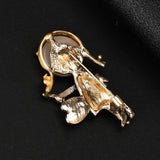 Colorful Enamel Painting Girl Brooch Metal Office Party Pin