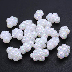 10Pcs AB Cream Acrylic Spacer Beads for Jewelry Making DIY