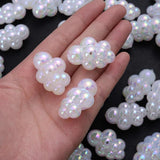 10Pcs AB Cream Acrylic Spacer Beads for Jewelry Making DIY