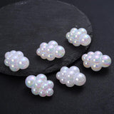 10Pcs AB Cream Acrylic Spacer Beads for Jewelry Making DIY