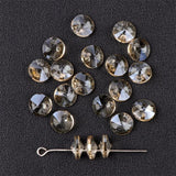 30pcs AB Austria Crystal Beads Faceted Spacer Glass Beads Charm For Jewelry