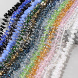 30pcs AB Austria Crystal Beads Faceted Spacer Glass Beads Charm For Jewelry