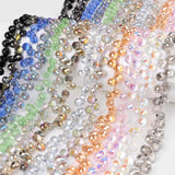 30pcs AB Austria Crystal Beads Faceted Spacer Glass Beads Charm For Jewelry
