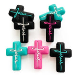 10Pcs Silicone Cross Beads DIY Pacifier Chain Bracelet Baby Molar Toy