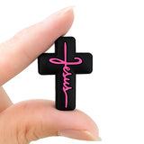 10Pcs Silicone Cross Beads DIY Pacifier Chain Bracelet Baby Molar Toy