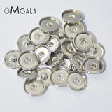 50pcs Metal Snap Buttons for Glass Snap Button Fittings 12MM 18MM 20MM