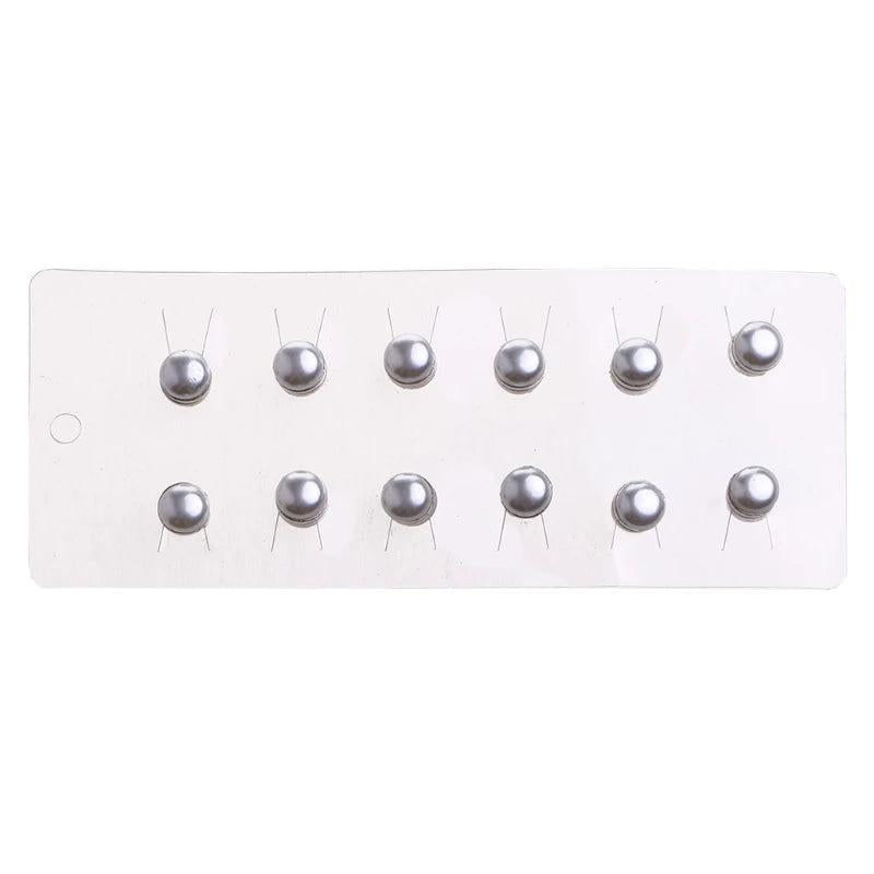 12pcs Pearl Magnetic Hijab Clips Strong Plating Brooches