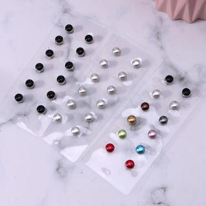 12pcs Pearl Magnetic Hijab Clips Strong Plating Brooches