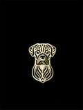 Personalized Boxer Dog Brooch Silver Plated Men's Jewelry