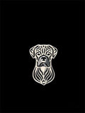 Personalized Boxer Dog Brooch Silver Plated Men's Jewelry