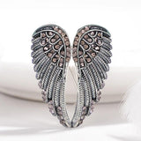 Rhinestone Angel Wings Brooch for Men and Women