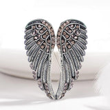 Rhinestone Angel Wings Brooch for Men and Women