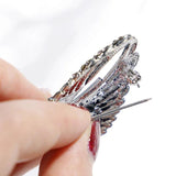 Rhinestone Angel Wings Brooch for Men and Women