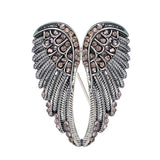 Rhinestone Angel Wings Brooch for Men and Women