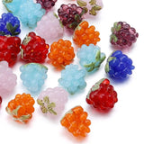 2pcs Raspberry Lampwork Beads Glass Fruit Beads for DIY Jewelry Making