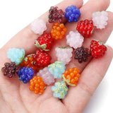 2pcs Raspberry Lampwork Beads Glass Fruit Beads for DIY Jewelry Making