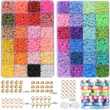 Rainbow Polymer Clay Beads Set for Bracelet Necklace Making