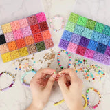 Rainbow Polymer Clay Beads Set for Bracelet Necklace Making