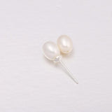 10pcs 100% Natural Pearl Rice Pearl Beads 6-7mm Half-drilled Hole