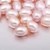 10pcs 100% Natural Pearl Rice Pearl Beads 6-7mm Half-drilled Hole