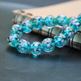 10Pcs 12mm 14mm Glass Lampwork Beads Flower Mix for Jewelry Making