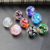 10Pcs 12mm 14mm Glass Lampwork Beads Flower Mix for Jewelry Making