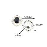 Alloy Glass Pointed Jewelry 10/Pcs