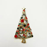 Multi-Color Rhinestones Paved Christmas Tree Brooch