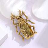 Vintage Beetle Drill Animal Insects Brooch Pin for Women