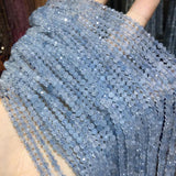 Natural Ice Aquamarines Small Faceted Beads for Jewelry Making