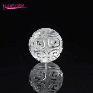 Crystal Stone Carving Round Beads High 8/10/12/14/16/18mm DIY Jewelry 1Pc